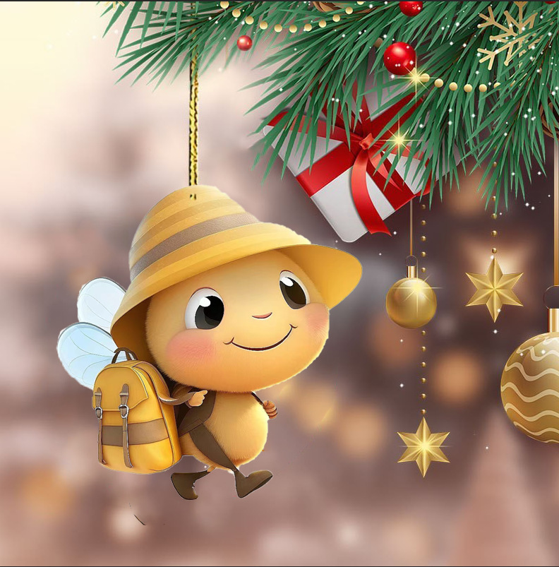 Transfronterizo Amazon nuevo pequeño abeja decoración de vacaciones colgantes de automóviles acrílico abeja decoración de vacaciones colgantes image 10