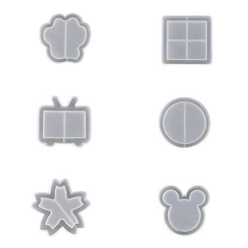 34 types of silicone quicksand molds for wishing bottles, large square and round bear paws, love keychains, quicksand silicone molds