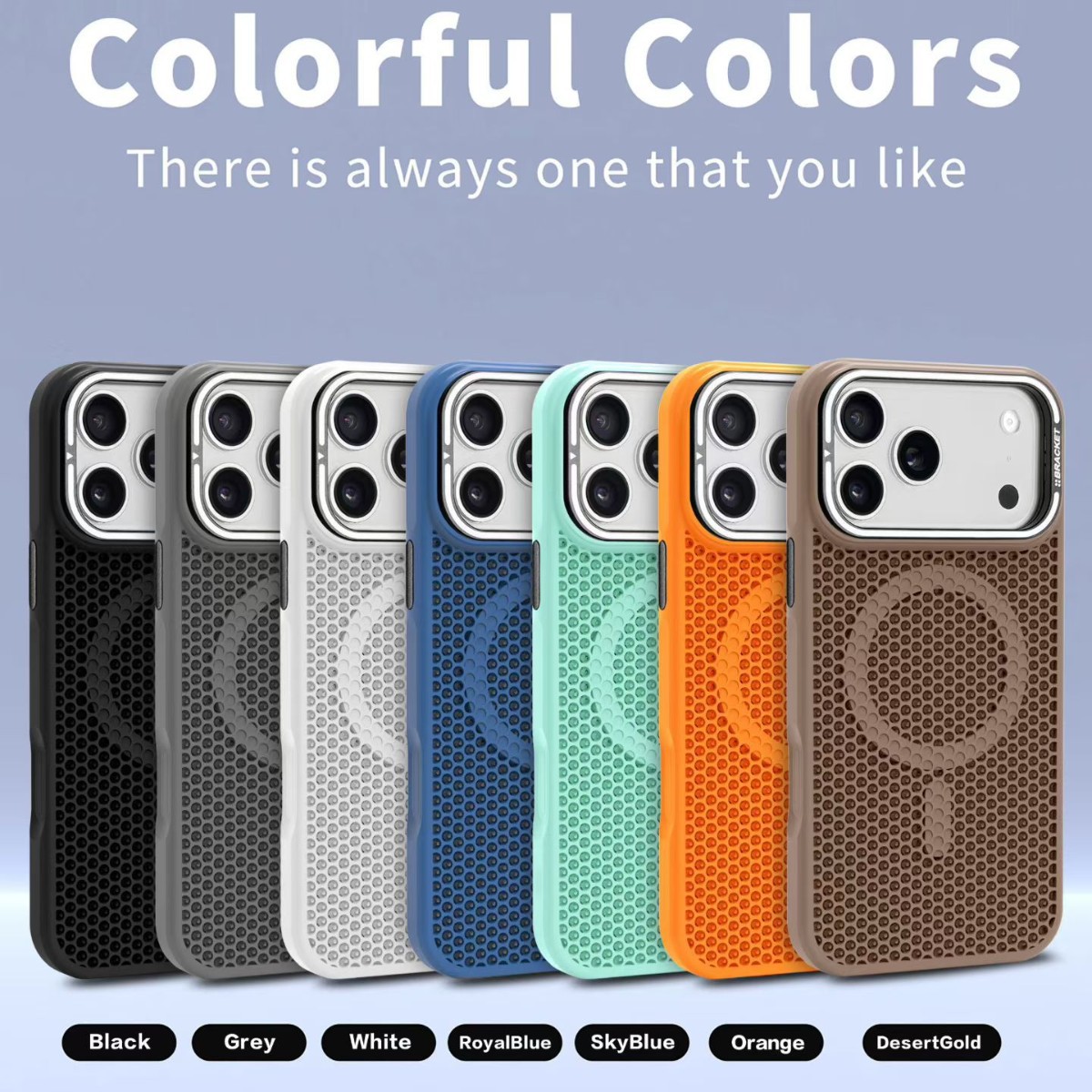 Soporte de lente de pantalla de alto nivel para iPhone 17Promax caso de teléfono 14 ventilación 15 manzana 16 funda