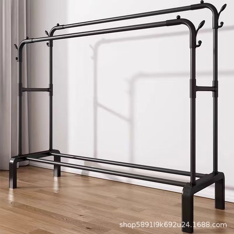 Simple clothes drying and hat rack balcony clothes storage rack…