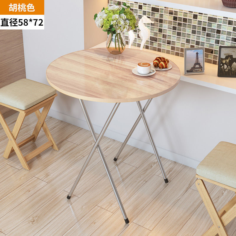 Mesa plegable, mesa de comedor, mesa de comedor, dormitorio portátil, mesa de comedor pequeña, simple para el hogar, de pie en el lado, tipo de casa pequeña
