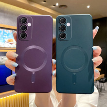 适用三星A17手机壳MagSafe磁吸A07全包A56金属漆A36防摔A26保护套