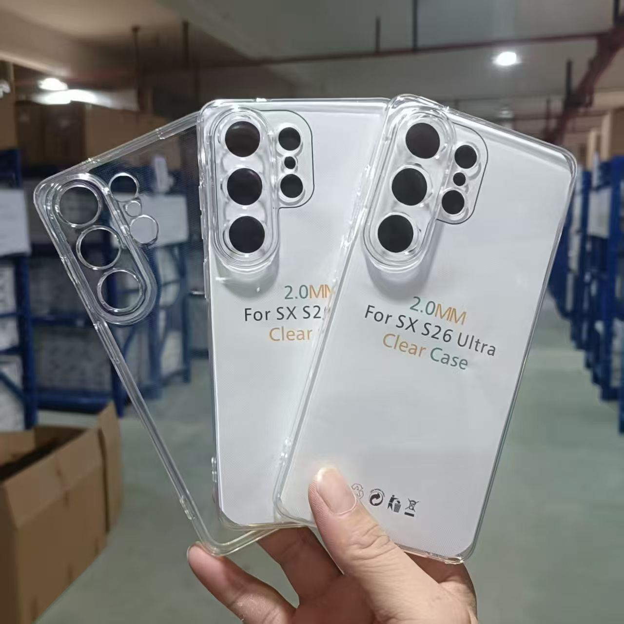 2.0MM高透适用苹果17PROMAX三星S26ULTRAiphone15加厚34S明保护套