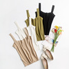 Tang Ge Real silk With cotton knitting camisole Self cultivation Elastic force mulberry silk Base coat Solid Versatile ventilation