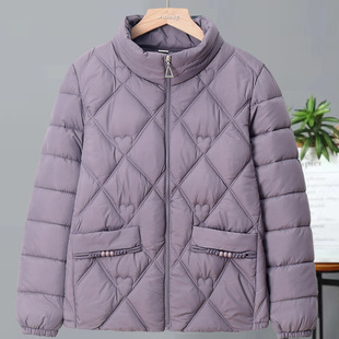 Mother fashion plus size cotton-padded jacket winter 2024 new middle-aged and elderly cotton-padded jacket western style padded cotton-padded jacket short