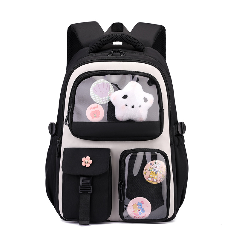 Mochila de pescado natural para estudiantes de escuela primaria 3 - 6 grados de protección de cresta para reducir la carga de estudiantes de secundaria de gran capacidad de moda mochila versátil