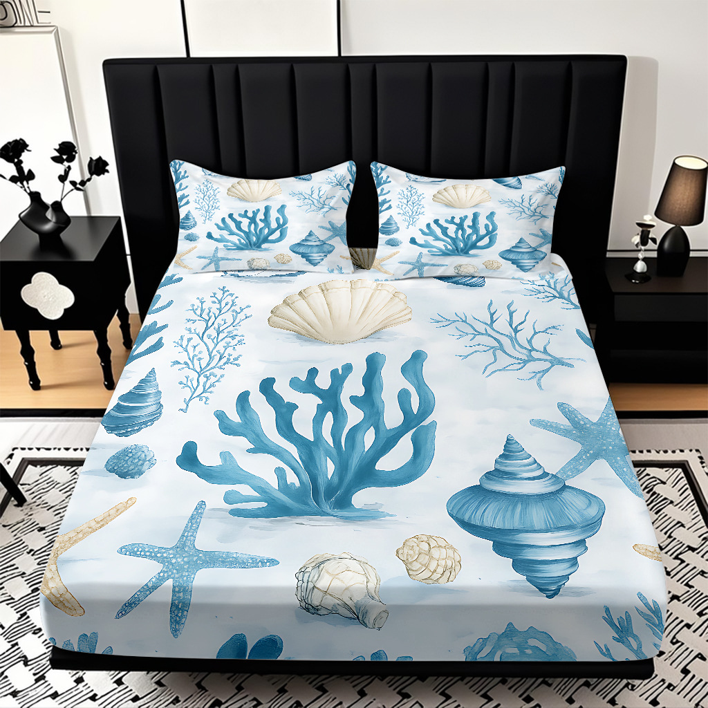 TEMU / JIT Mattress Kits de animales submarinos impresión digital HD ropa de cama