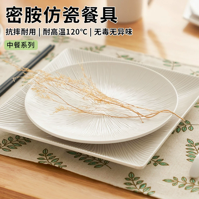 Коммерческая миска супа A5 меламиновая тарелка в китайском ресторане имитация фарфоровой антикварной тарелки фаст-фуда в ресторане отеля