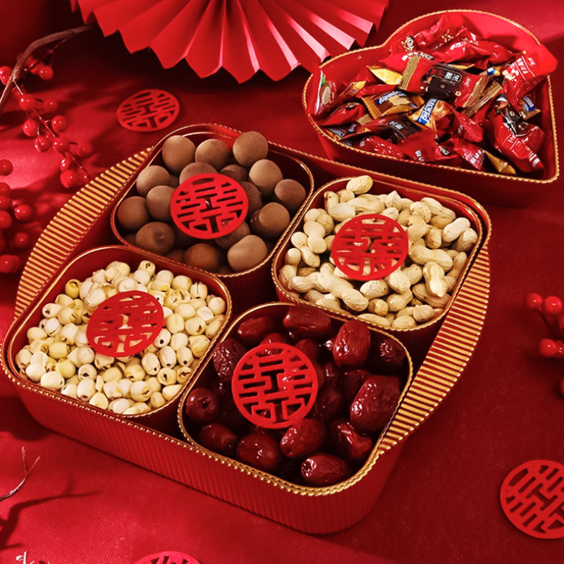 Matrimonios precoces preciosos decoración de la cama de la boda combinación de frutas secas cama de la cama plantilla de la cama para la boda