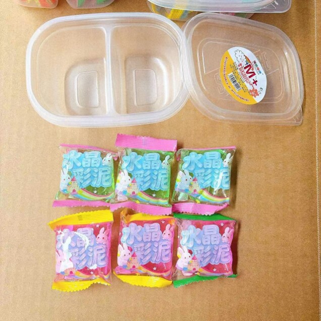 Dos colores de arcilla de cristal de espuma de pegamento hecho a mano de los niños de bricolaje de color FÁBRICA DE ARCILLA al por mayor Internet celebridad M + 2 yuanes tienda por departamento de descompresión al por mayor
