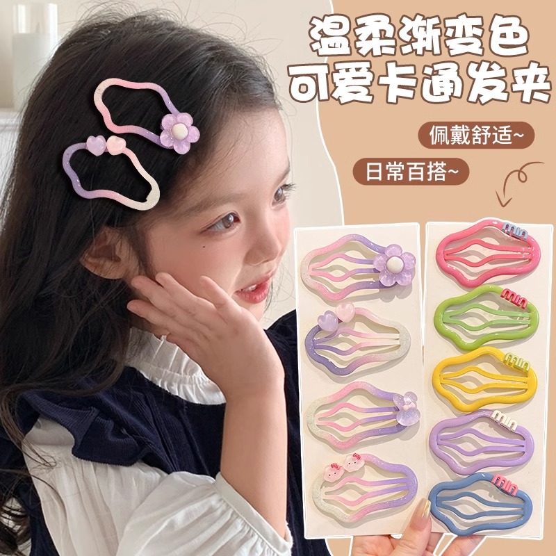 Niños color caramelo hueco nubes clip para el cabello clip para el cabello BB clips baby adorable lateral clip para el cabello clip para el cabello