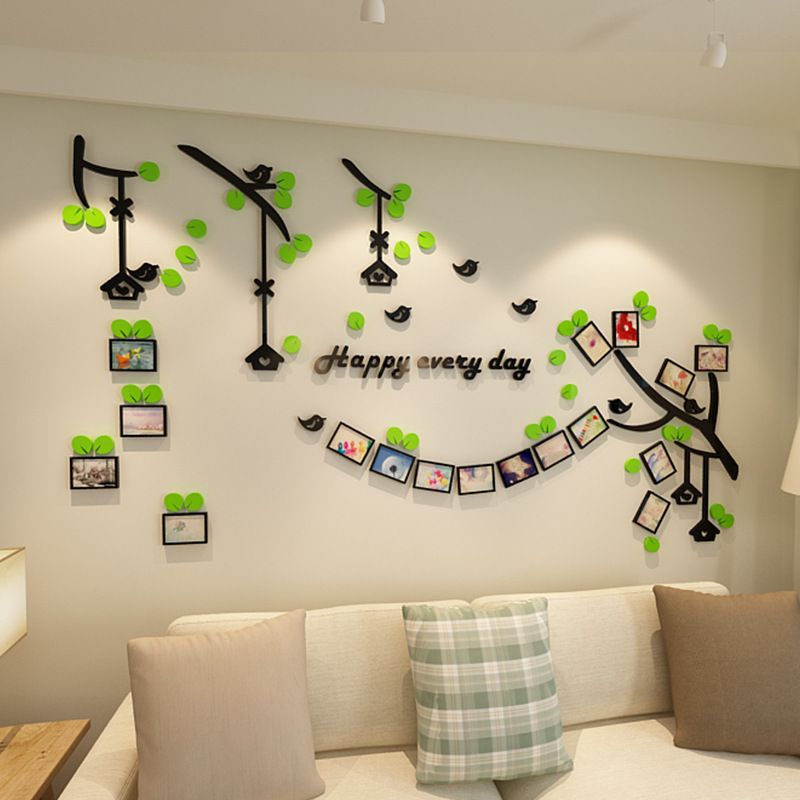 Photo frame photo tree 3d acrylic stereo wall stickers living room porch TV background wall interior decoration sticker painting Photo frame photo tree 3d acrylic stereo wall stickers living room porch TV background wall interior decoration sticker painting