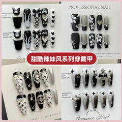 Light therapy handmade wearable nails, sweet and cool hot girl style collection, wearable nails, finished nail art stickers, removable patches