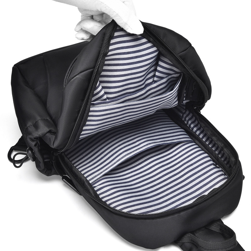 Bolso en el pecho de los nuevos hombres casuales Bolso en el pecho de tela Oxford de gran capacidad Bolso anti-salpicaduras Bolso bandolera para deportes al aire libre