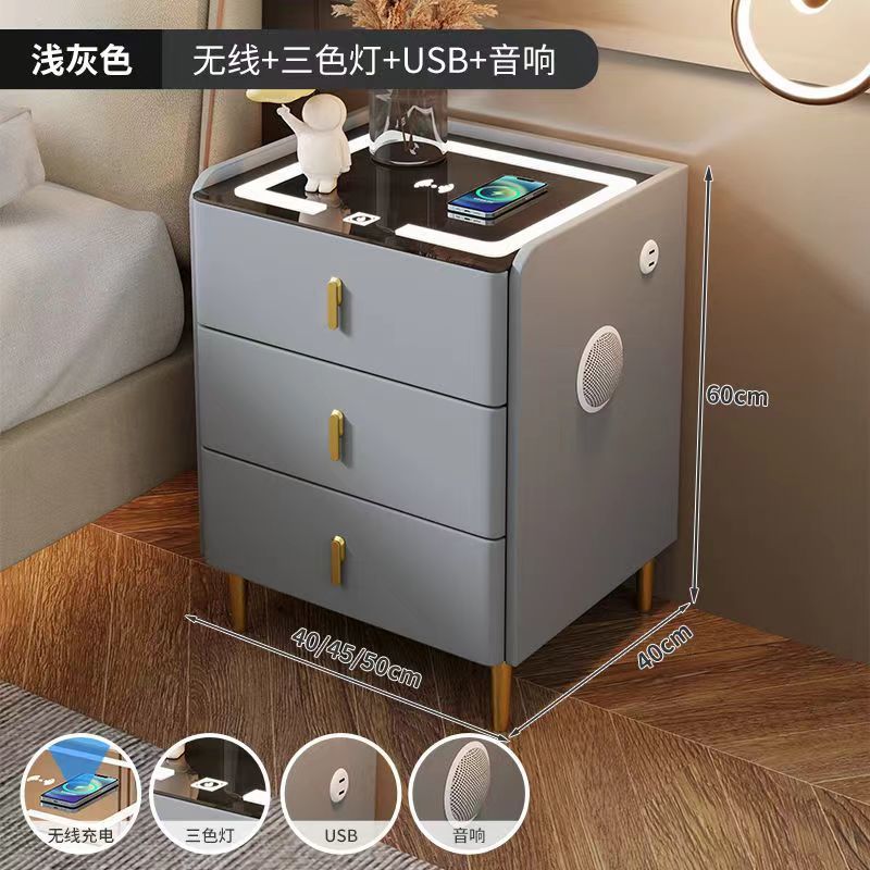 Y66#라이트 그레이 스마트 모델 + 램프 + USB + 블루투스 스피커