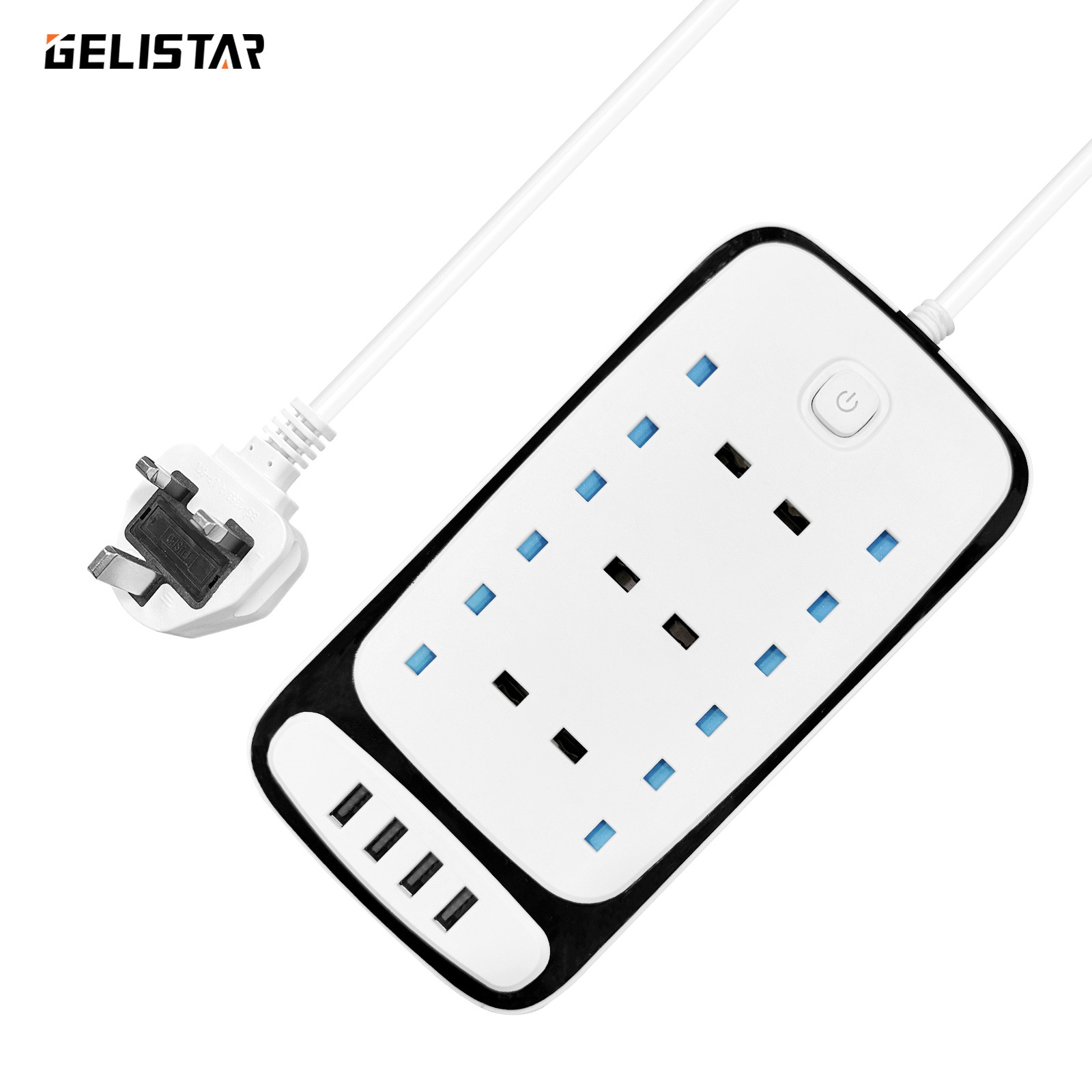 英标插座家用6位带USB新款排插带开关英国标准跨境外贸专用