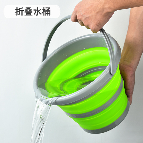 Portable creative folding bucket outdoor fishing bucket plastic travel car bucket manufacturer wholesale