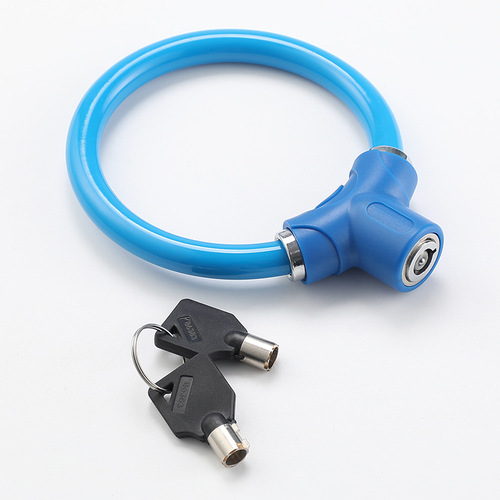 Summer New Bicycle Rim Lock Electric Bike Mountain Bike Anti-Theft Steel Cable Lock with PVC Protective Cover Locking Hardware Wholesale