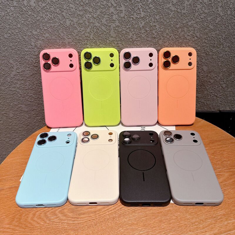 Suitable for Apple 17Promax Dopamine Magnetic Ai Button Lens Film Anti-Fall Iphone16 Simple Mobile Phone Case Suitable for Apple 17Promax Dopamine Magnetic Ai Button Lens Film Anti-Fall Iphone16 Simple Mobile Phone Case