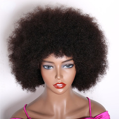 Pixie afro kinky curly wigs with bang s human hair afro wig