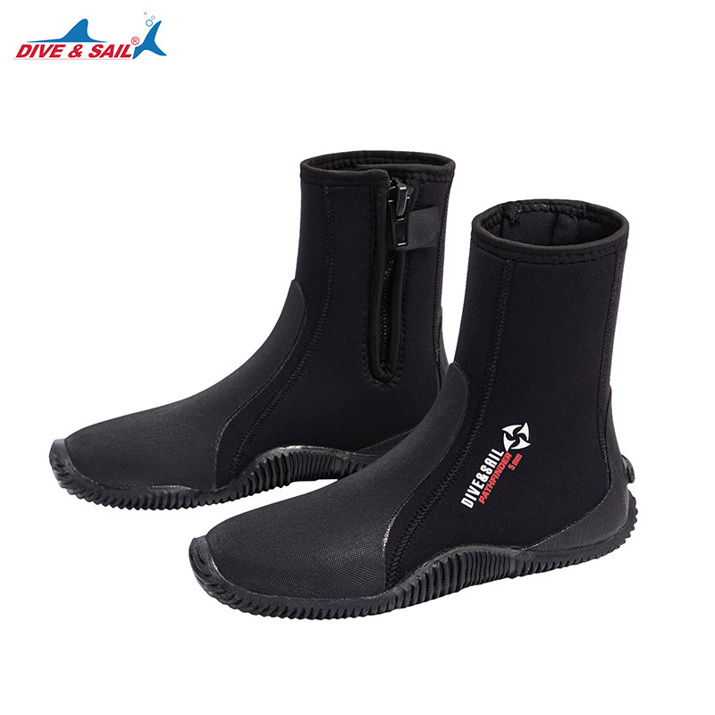 DIVE & SAIL diving shoes 5mm high-top outdoor diving boots Beach surfing shoes non-slip snorkeling equipment