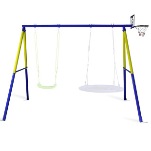 Outdoor Swing Two-in-One Outdoor Swing Community Children's Two-Person Entertainment Equipment Parent-Child Indoor and Outdoor Movable Training