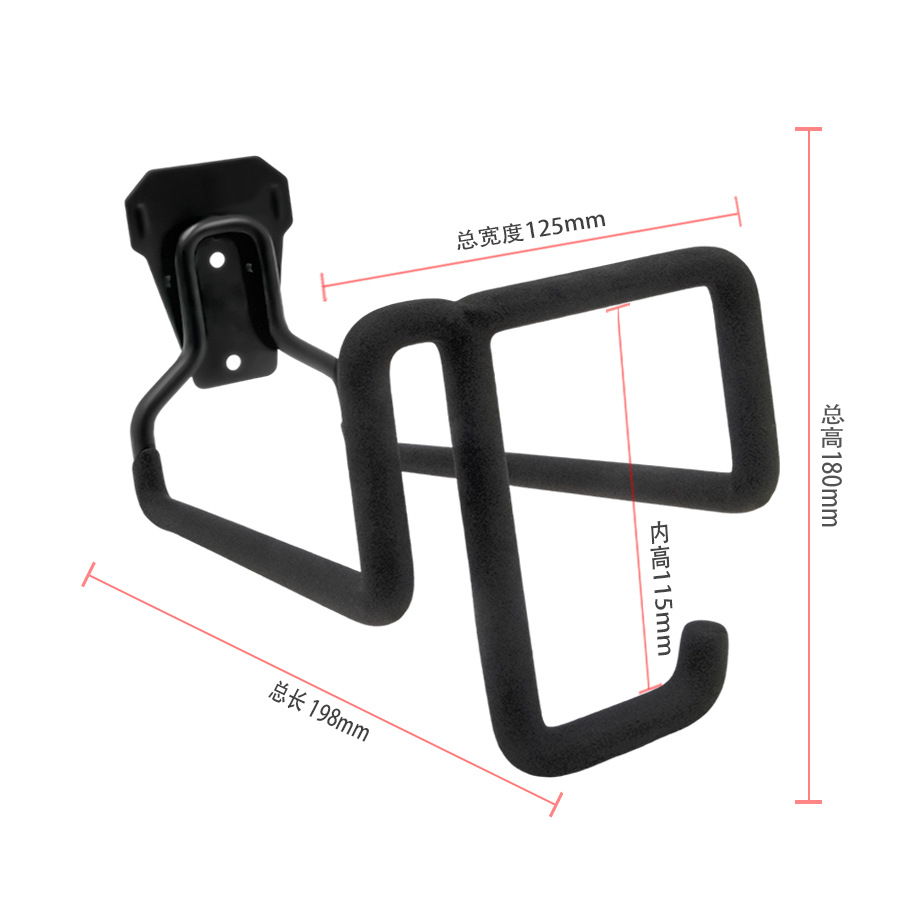 롱 후크 매트 블랙(나사 패키지 포함)