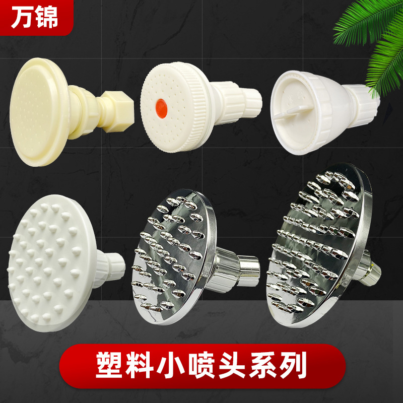 Bathhouse White Plastic Small Shower Top Spray Shower Head Electroplated Shower Head Bath Shower Head Simple Bathroom Faucet