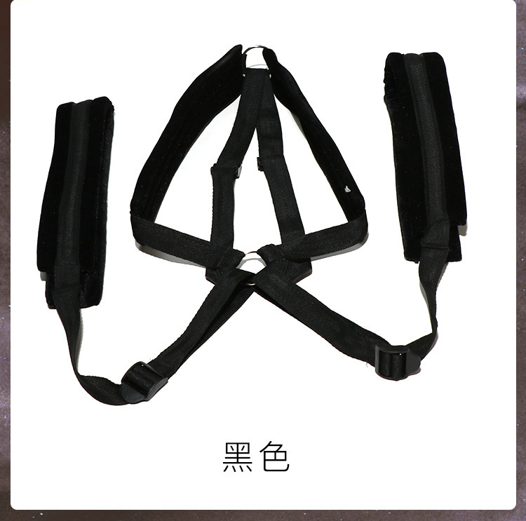 Door Swing Bondage Straps for Adults, Adjustable Restraint Kit with Metal Hardware, Red — detail image 17