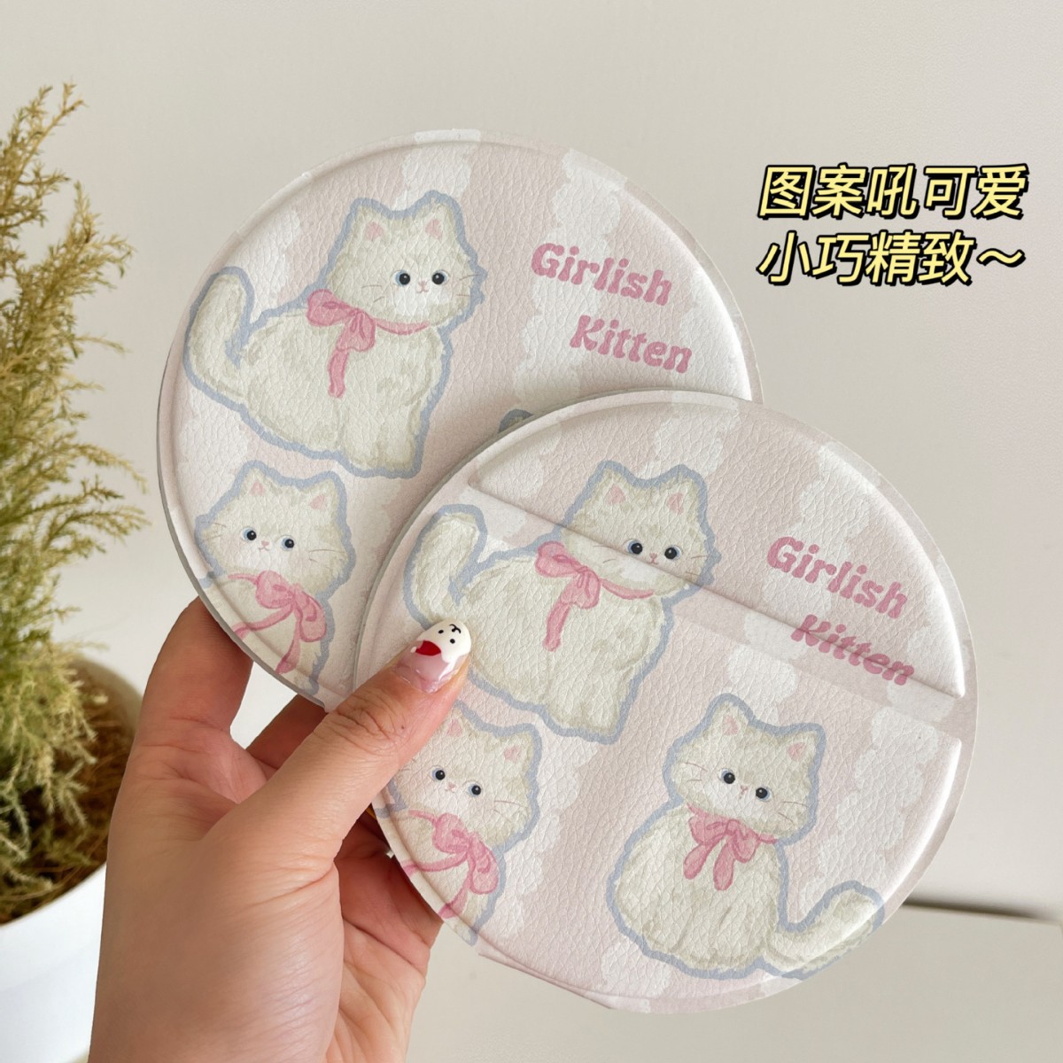 Espejo pequeño espejo portátil portátil espejo de maquillaje plegable escritorio escritorio lindo dormitorio de estudiantes espejo de tocador redondo mujer