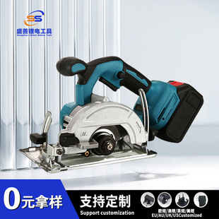 Foreign Trade Model 5inch Electric Circular Saw Brushless Lithium Battery Portable Saw Woodworking Rechargeable Cutting Machine Household Handheld
