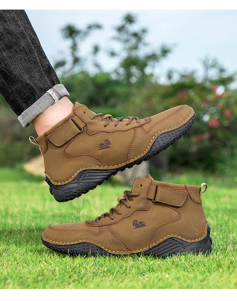 Giày bốt Martin nam cổ cao da lộn, đế bằng chống trượt, phong cách thường ngày — 55079 kaki, 55079 màu nâu, 55079 màu xám, 55079 màu đen chi tiết 31