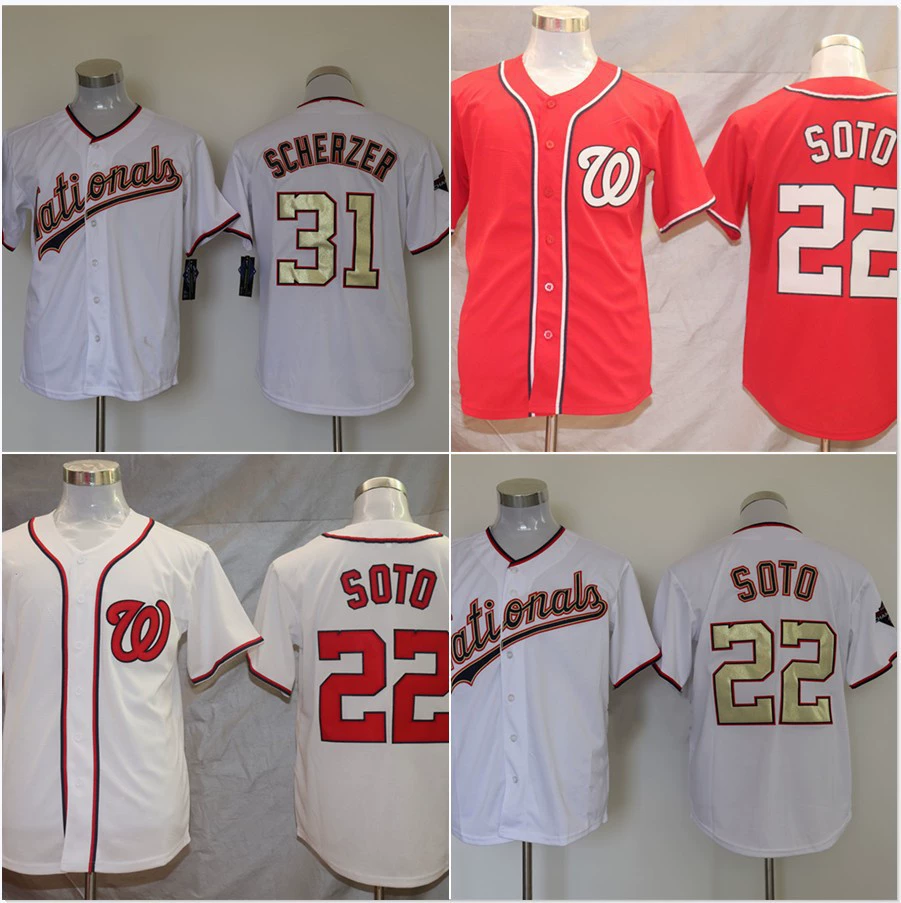 Новая спортивная одежда Washington Nationals Jersey 22 # 31 фанат, элитная версия, бейсбольная форма, свободная футболка мужская