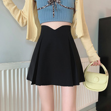 设计感小众黑裙半身裙女春夏新款小个子高腰显瘦A字短裙子蓬蓬裙
