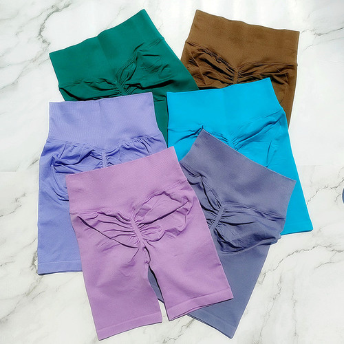 19 colors AliExpress new peach butt fitness yoga pants for women summer thin hip lift tight high waist sports five-point pants