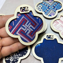 广西标志壮锦扎染木制手工冰箱贴少数民族特色旅游纪念品冰箱贴