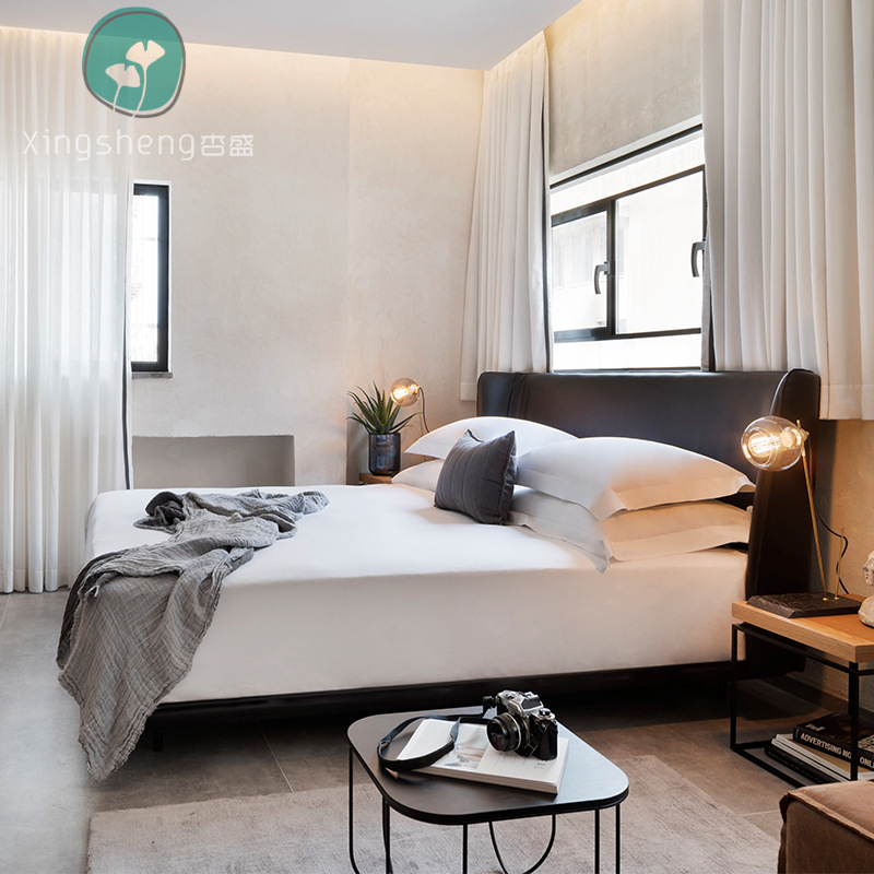 Full set of engineering Hotel Hotel apartment guest room bed hotel standard room lobby furniture factory direct sales