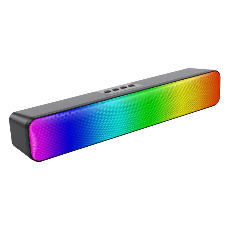 Altavoz Bluetooth LED colorido Barra de sonido calentador altavoz inalámbrico subwoofer ordenador Cable Audio RGB color Luz