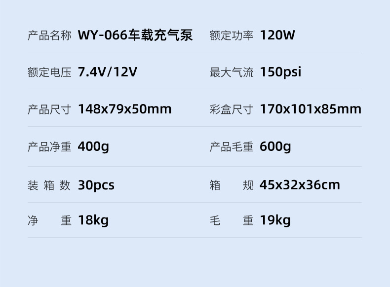 Wireless Portable High-Pressure Electric Air Pump for Cars, Car Air Compressor with Dual Screen Tire Pressure Gauge