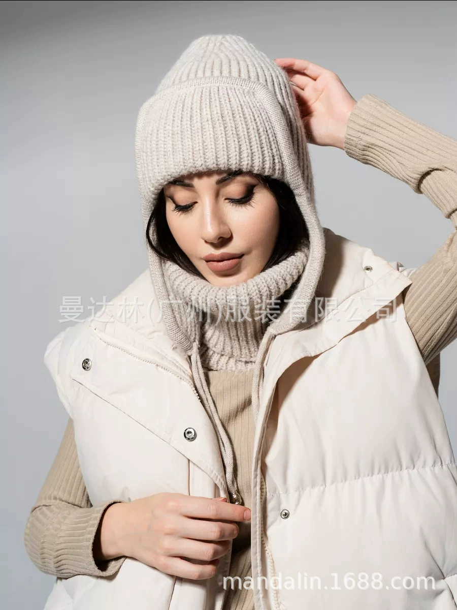 Комплект с флисом теплая knitted шапка со/scarf
