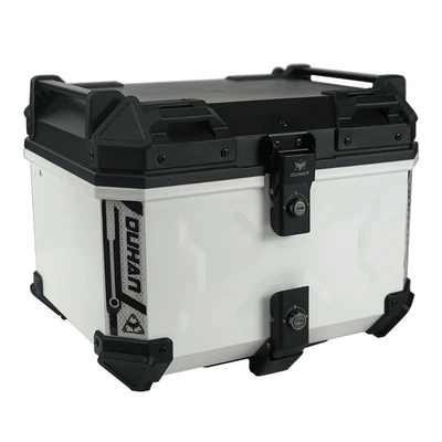 Extra Large Trunk Large – Motorcycle trunk - 45l-double-lock-x-black-and-white-abs-material-carbon-steel-base-plate