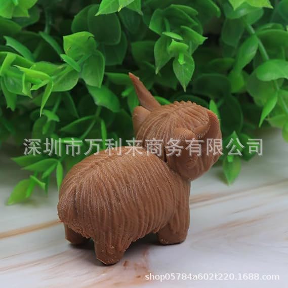 어두운 다크 브라운 가축 장식품