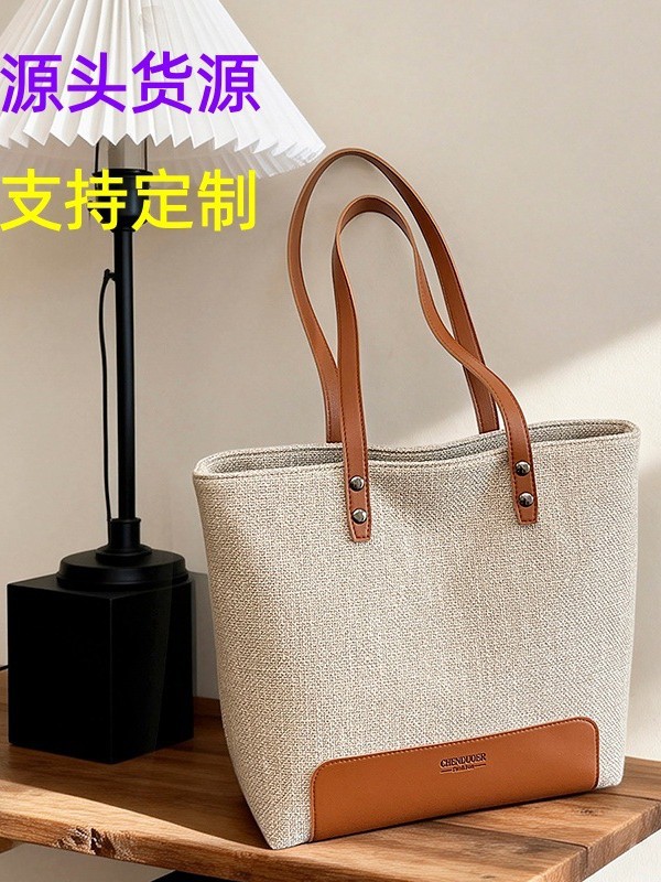 Fuente personalizada de gran capacidad lienzo de hombro bolsa de soporte de impresión de logotipo estampado publicidad de la empresa de la escuela