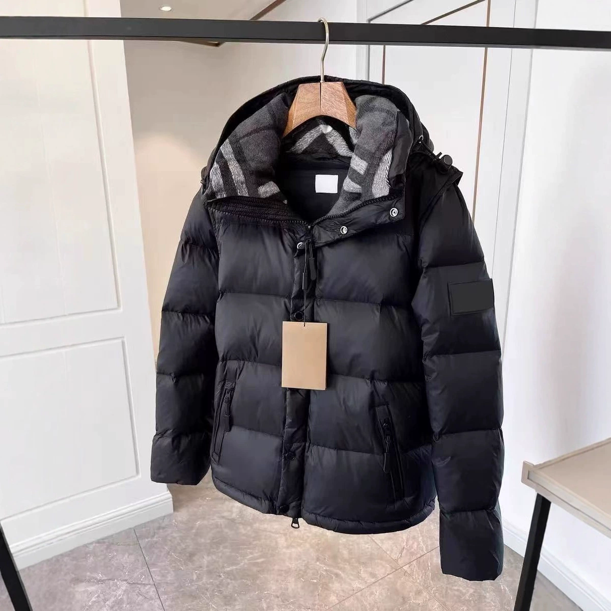 跨境高版本2025冬季男女款三合一帅气可拆卸式衣袖连帽夹克羽绒服