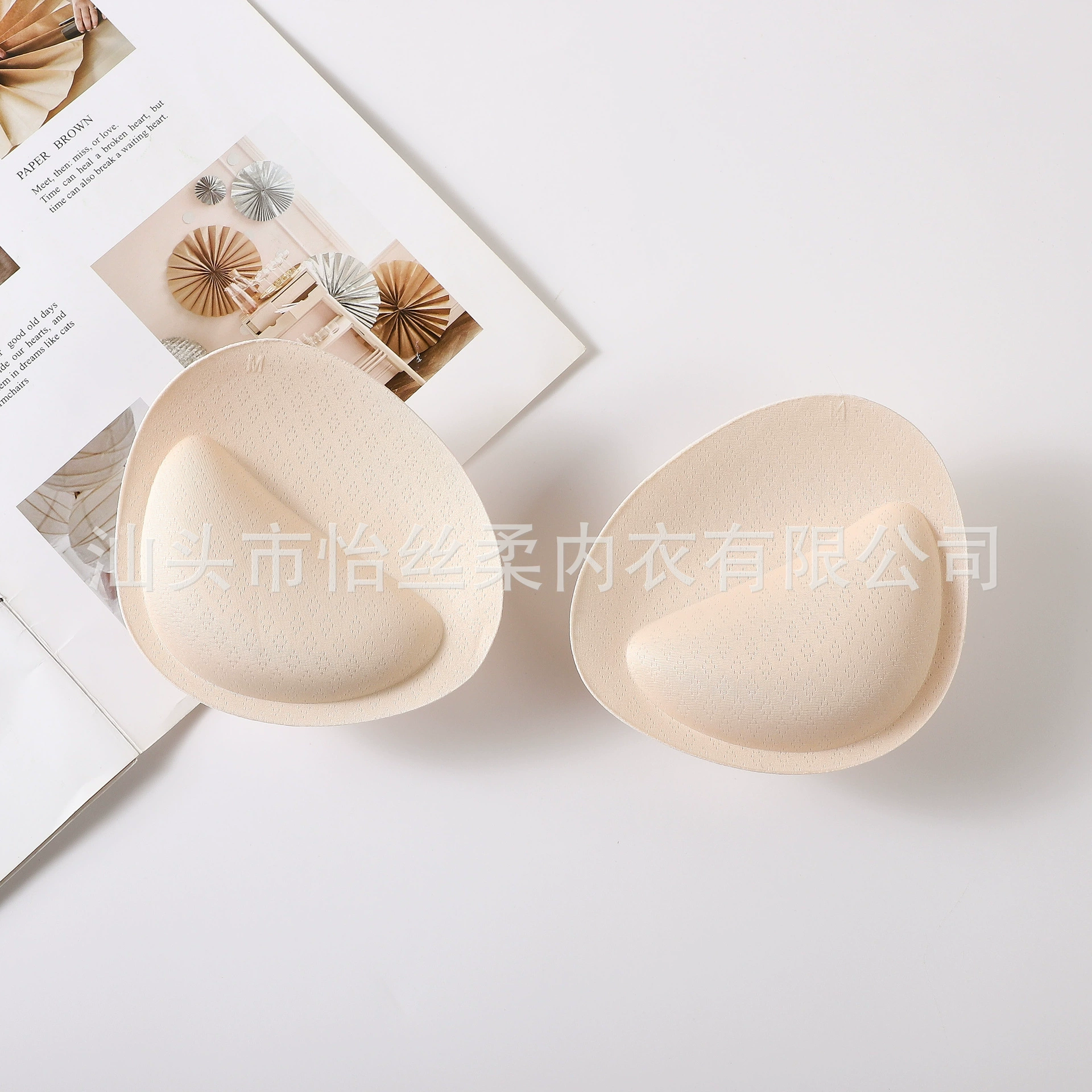 Breast pads, breathable supporting split bra, sponge, pillow, increased thickness, 6cm, 4cm