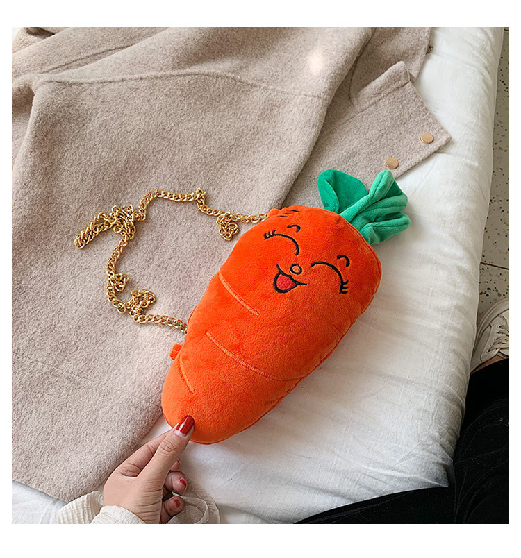 Cute Carrot Shoulder Messenger Plush Bag Wholesale Nihaojewelry display picture 50