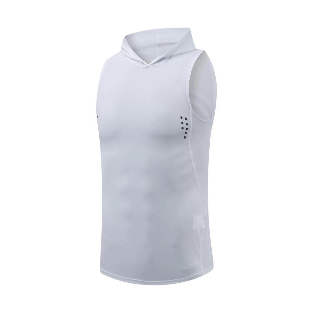 Men's Sports Tank Top Running Top Quick-Drying Breathable Hooded Sleeveless T-Shirt EBay Fitness Training Clothes