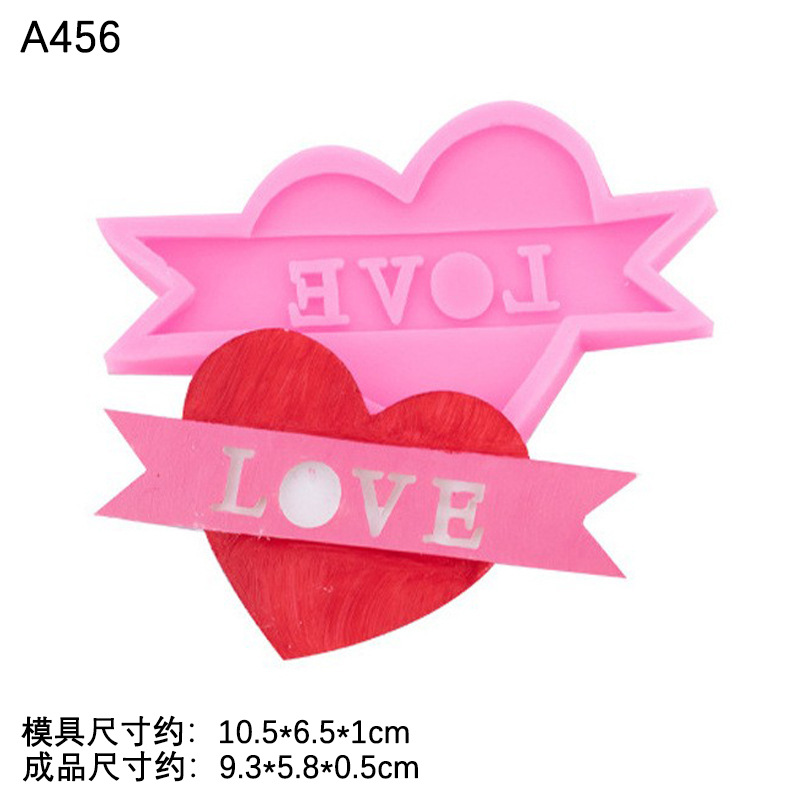 Día de San Valentín amor carta amor te amo carta silicona molde fondant chocolate pastel decoración molde