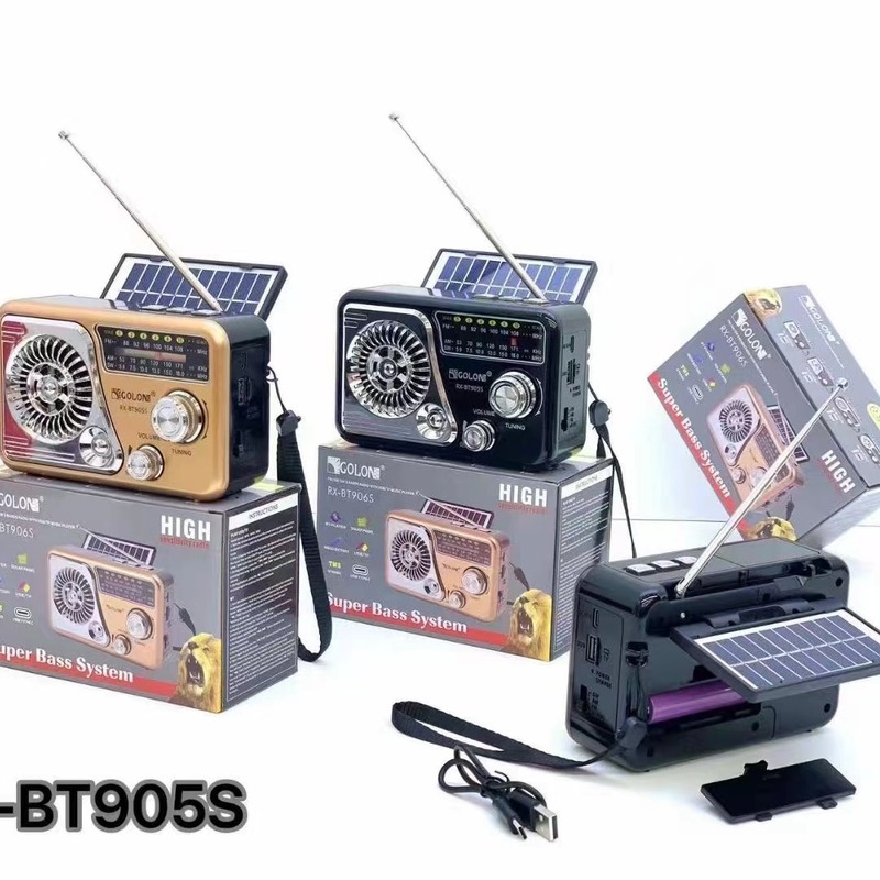 RX-BT905Sレトロbluetoothスピーカー太陽エネルギーfm/am/sw3バンド多機能ラジオカード音響|undefined