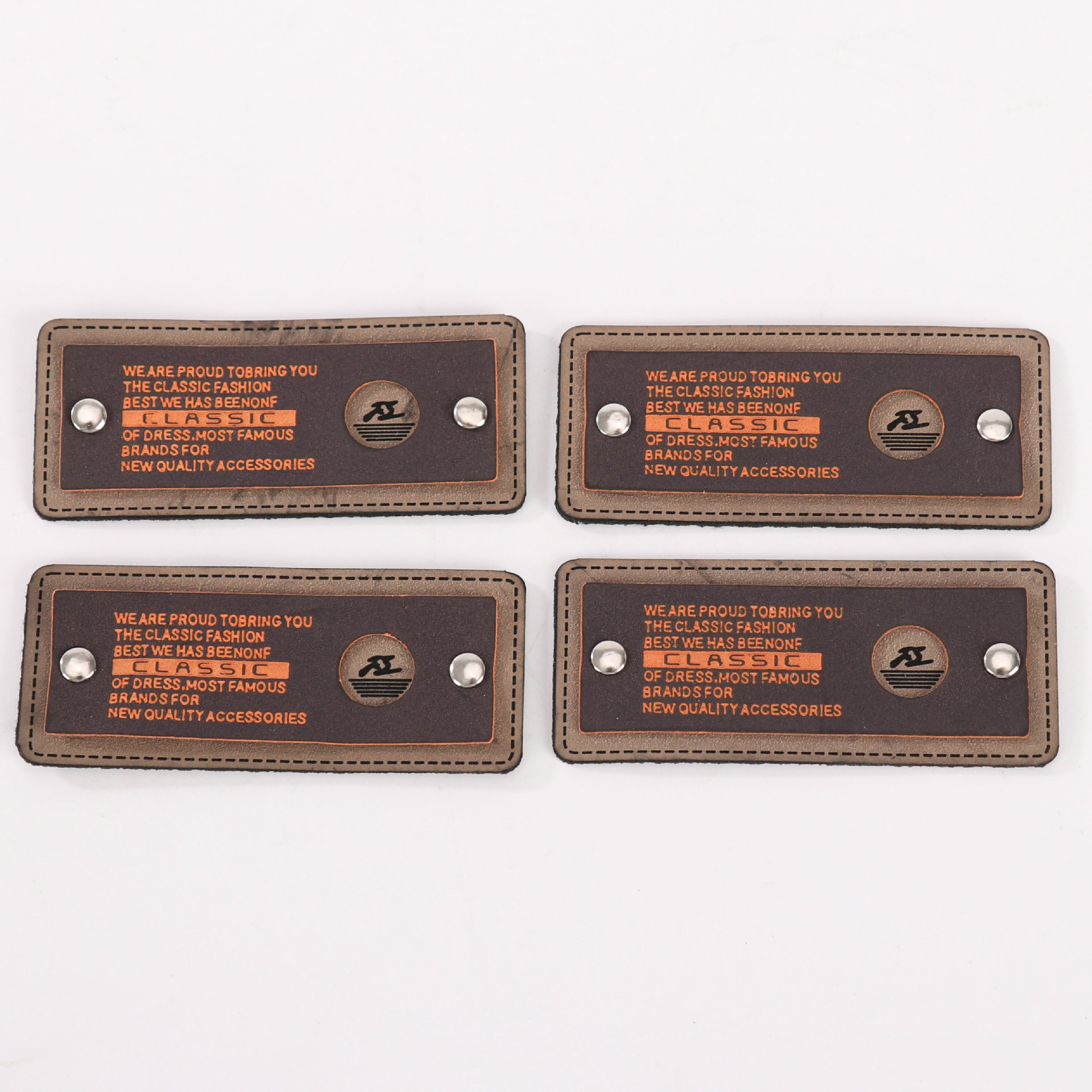 定制图案皮牌皮标牛仔裤LOGO仿皮商标服饰箱包配件PU皮牌制作